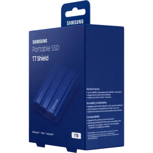 SSD portabil extern Samsung T7 Shield, 1 TB, Albastru (MU-PE1T0R/EU)