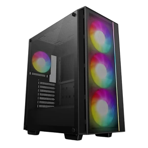 Carcasă PC Deepcool MATREXX 55 MESH V4, Midi-Tower, Fără PSU, Negru