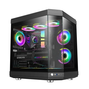 Carcasă PC Gamemax HYPE, Midi-Tower, Fără PSU, Negru