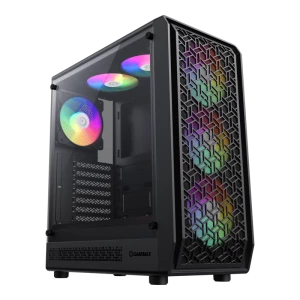 Компьютерный корпус Gamemax Forge AB, Midi-Tower, Без блока питания, Чёрный