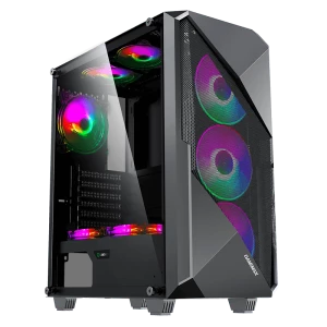 Carcasă PC Gamemax Revolt, Midi-Tower, Fără PSU, Negru