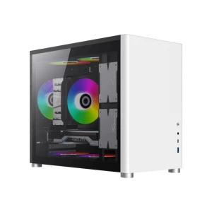 Carcasă PC Gamemax SPARK, Mini-Tower, Fără PSU, Alb