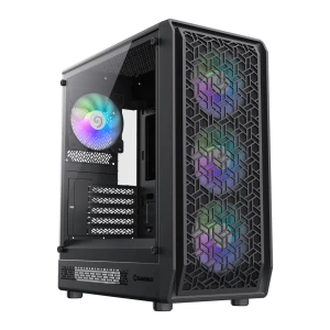 Carcasă PC Gamemax Forge MB, Midi-Tower, Fără PSU, Negru